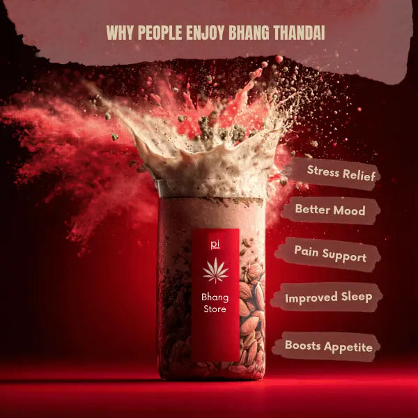 Benefits of Bhang Thandai Powder Including Relaxation Mood Support Better Sleep and Traditional Ayurvedic Wellness